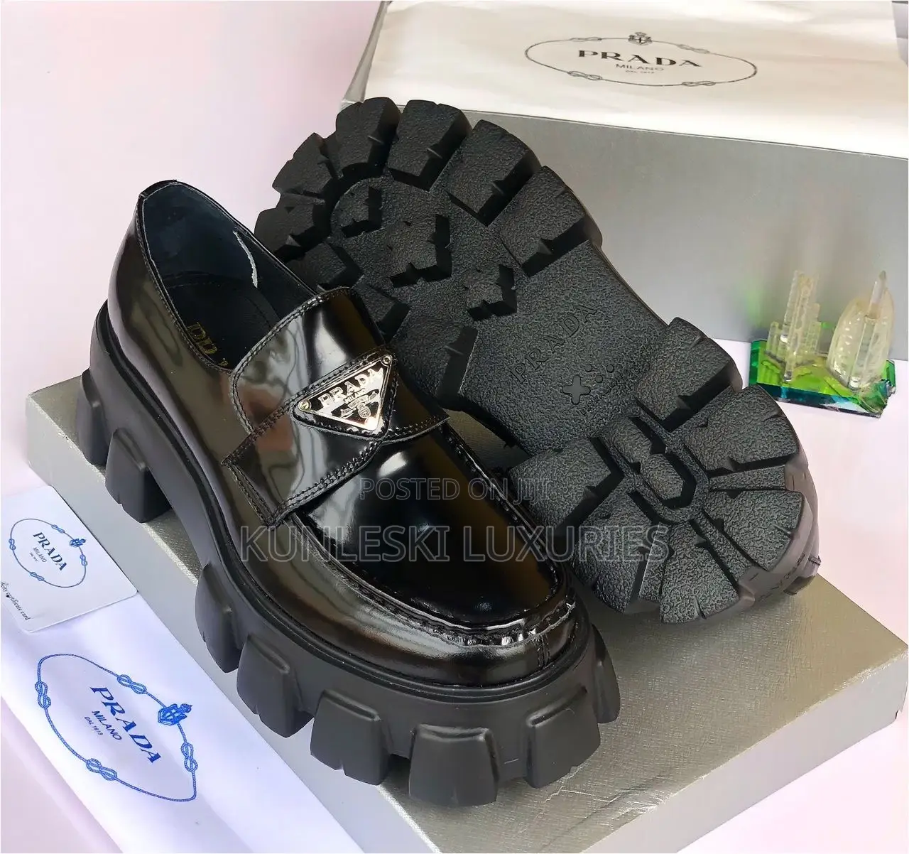 Original Prada Chunky Sole Leather Shoe