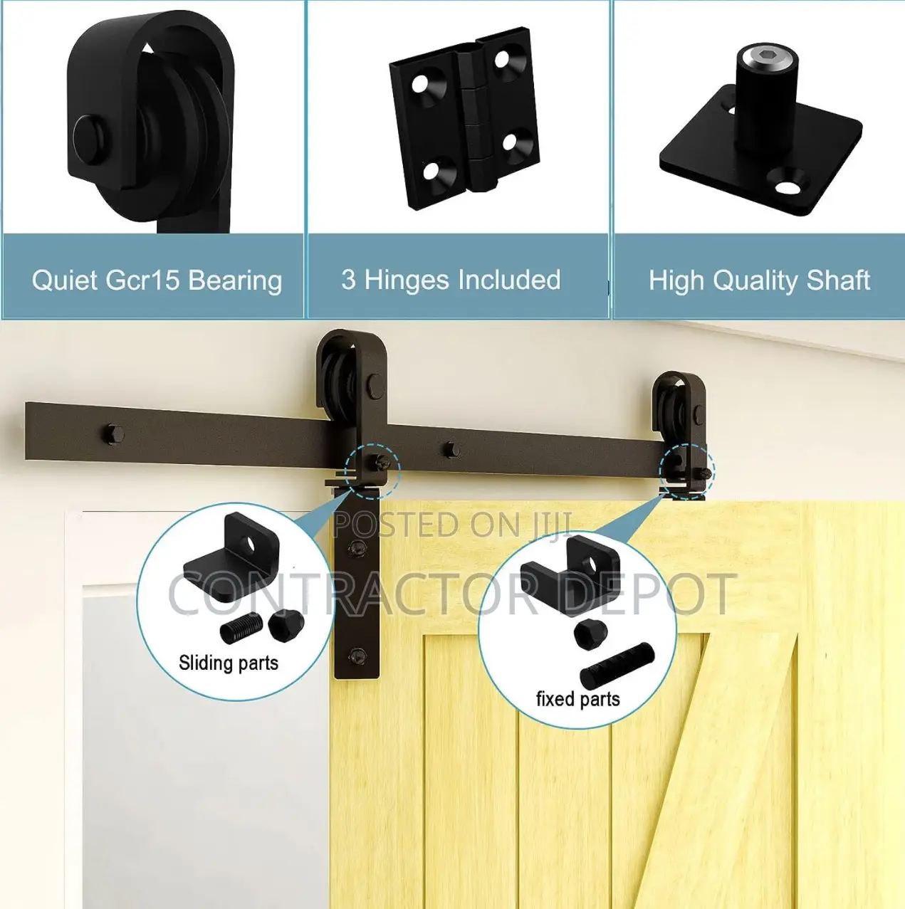 Bi-Folding Barn Sliding Door Hardware Track