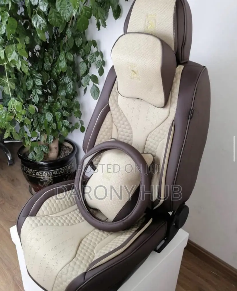EXOTIC 12d Luxury Leather Seatcover _Red/Cream