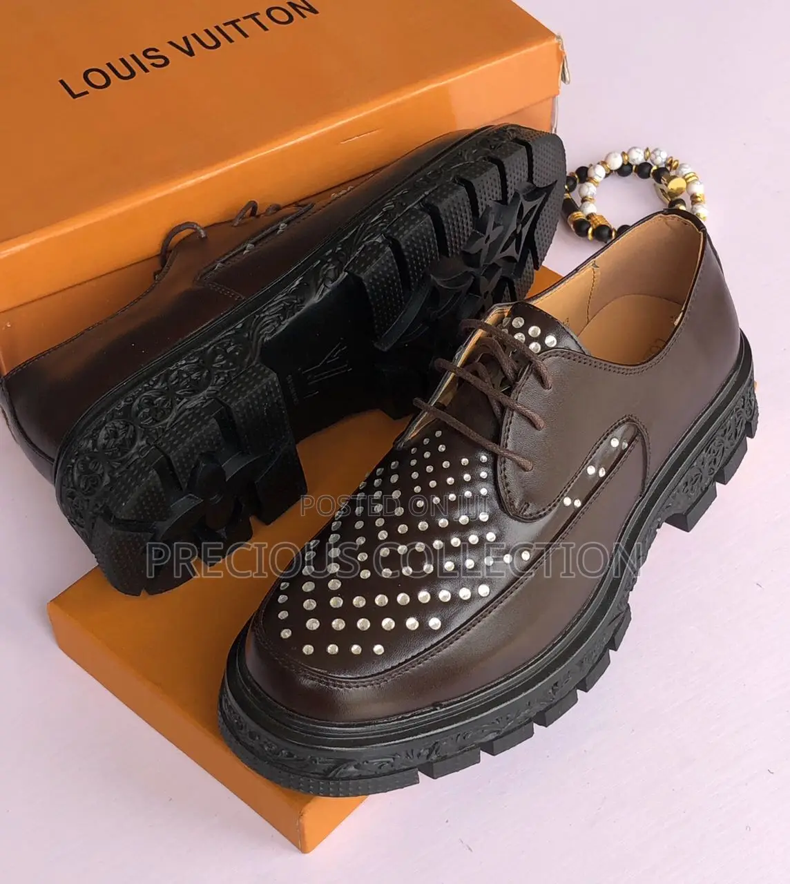 Men's Louis Vuitton Leather Lace Up Shoes