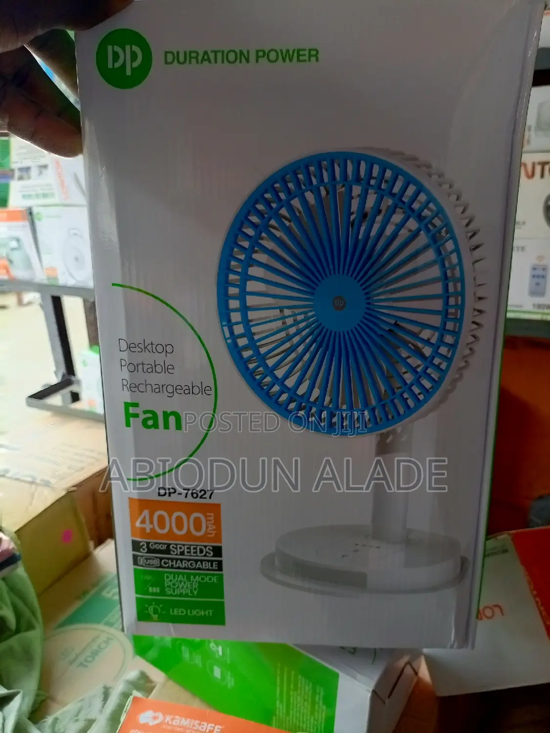4000mah DP Rechargeable Fan