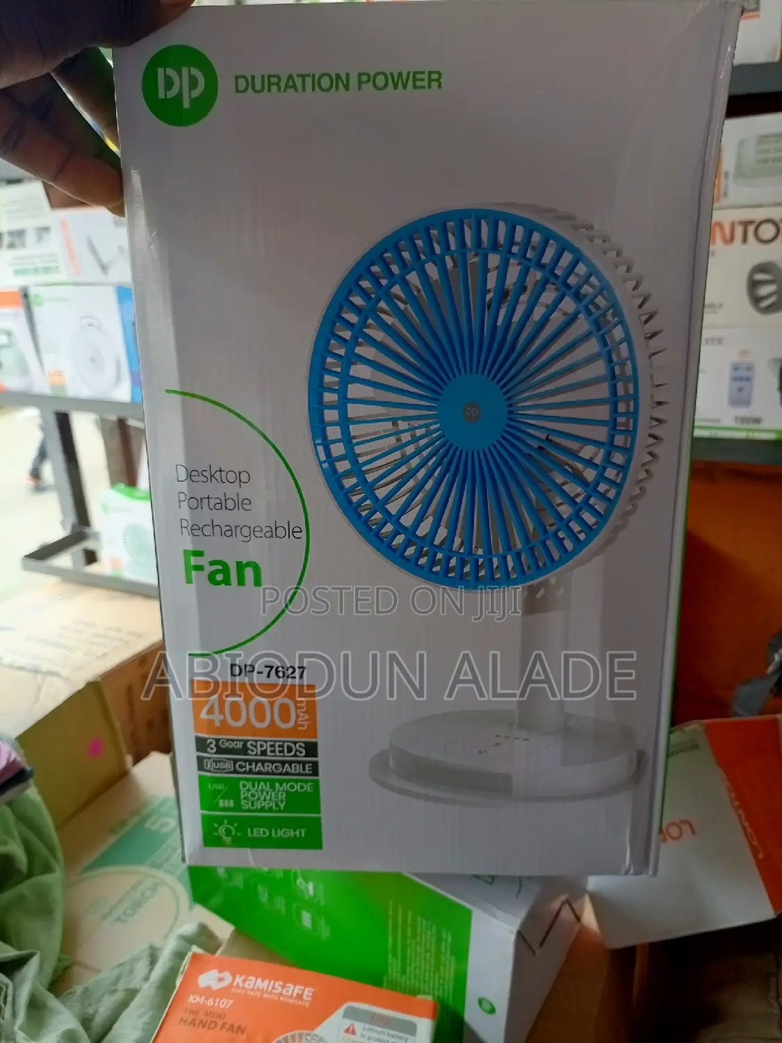 4000mah DP Rechargeable Fan