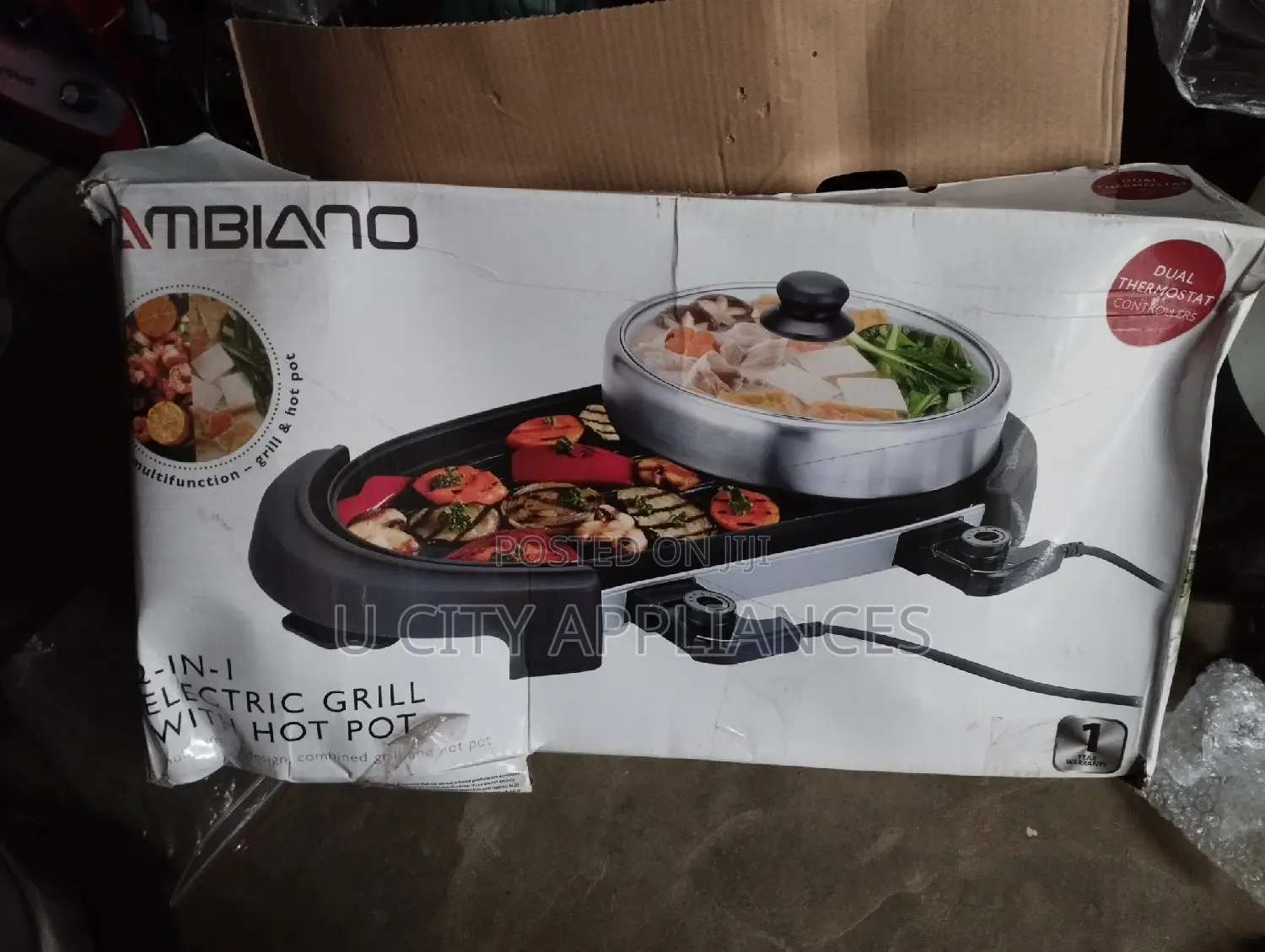 Ambino 2in1 Electric Grill and Hot Pot