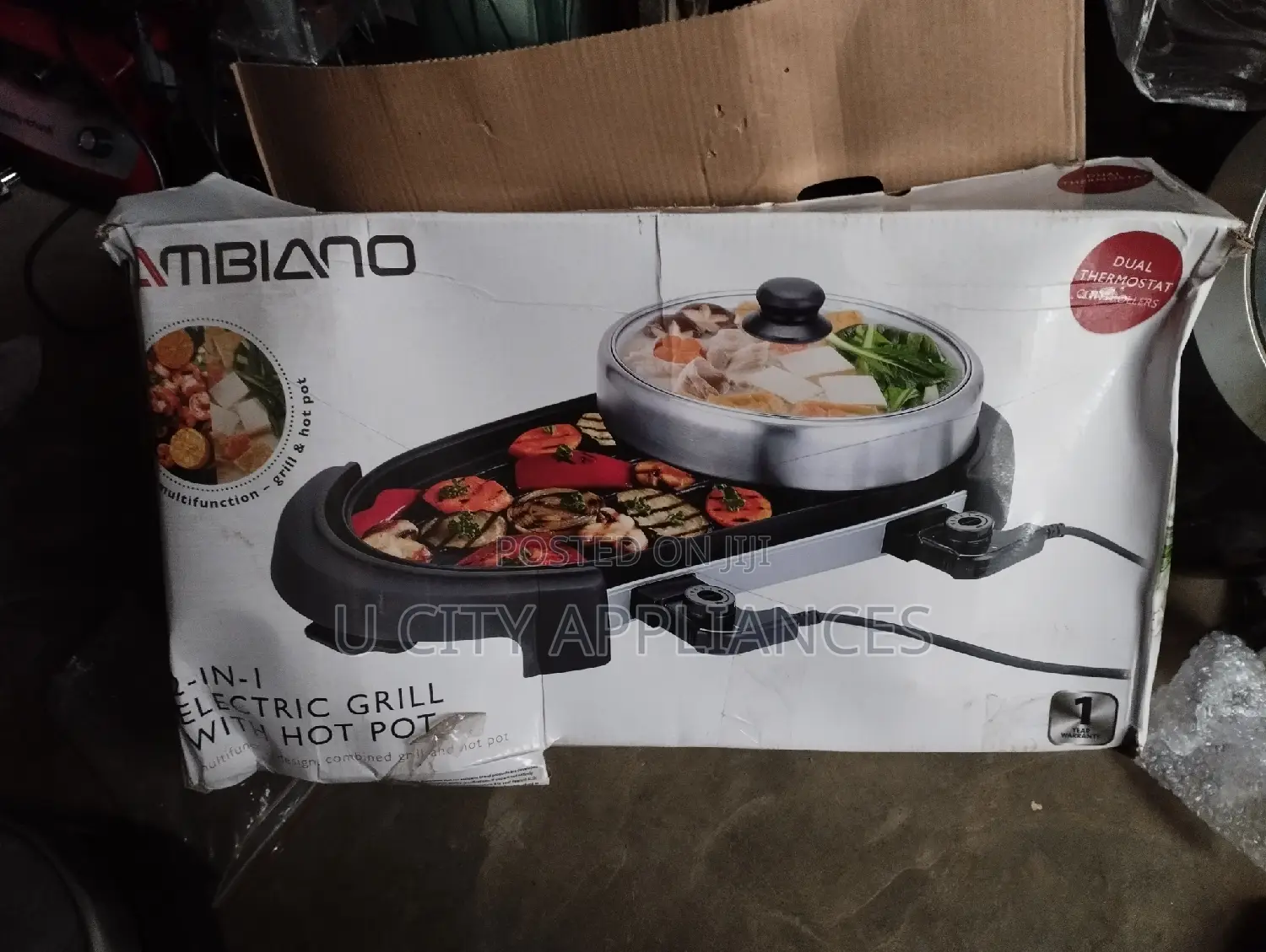 Ambino 2in1 Electric Grill and Hot Pot