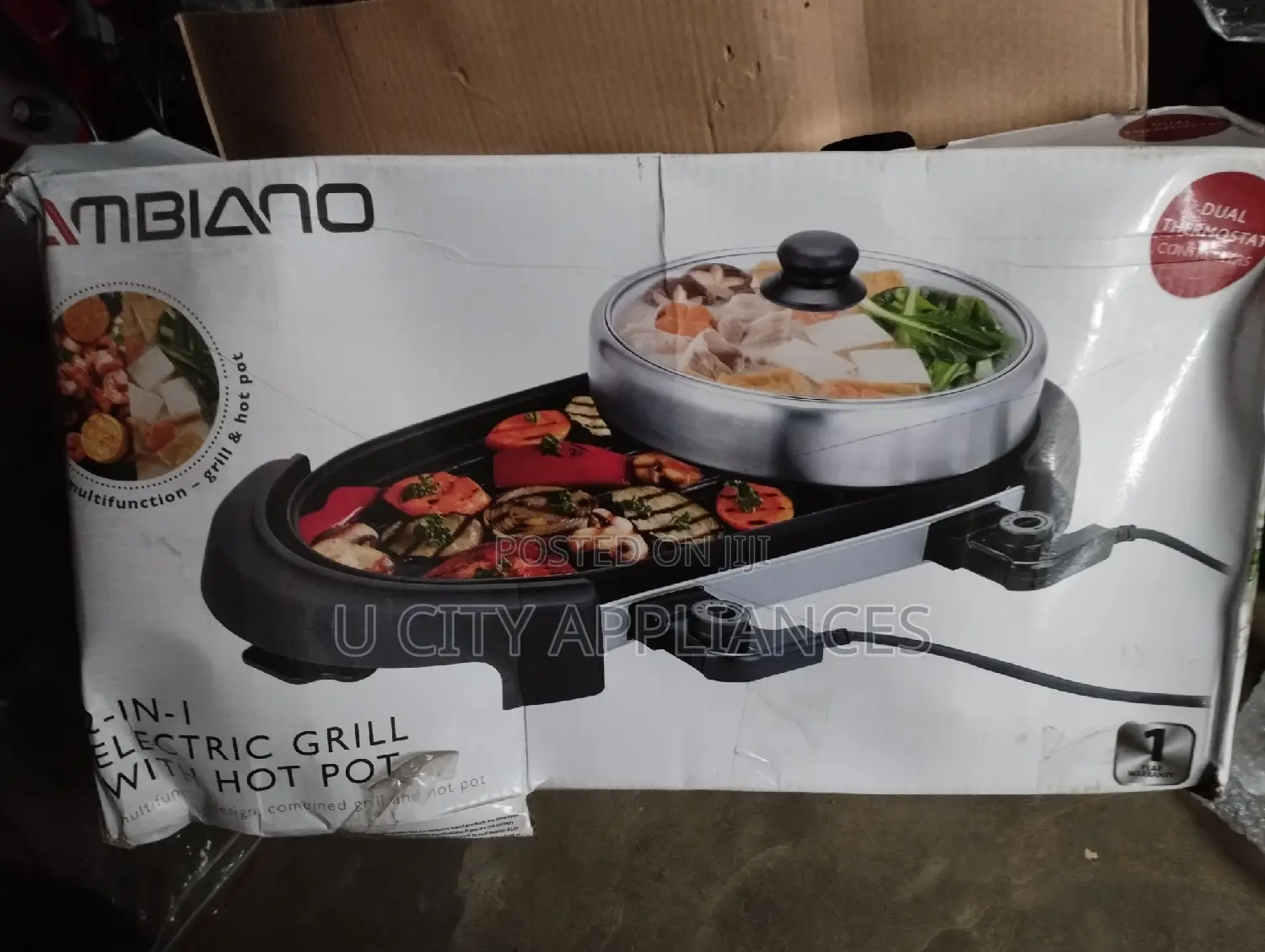 Ambino 2in1 Electric Grill and Hot Pot