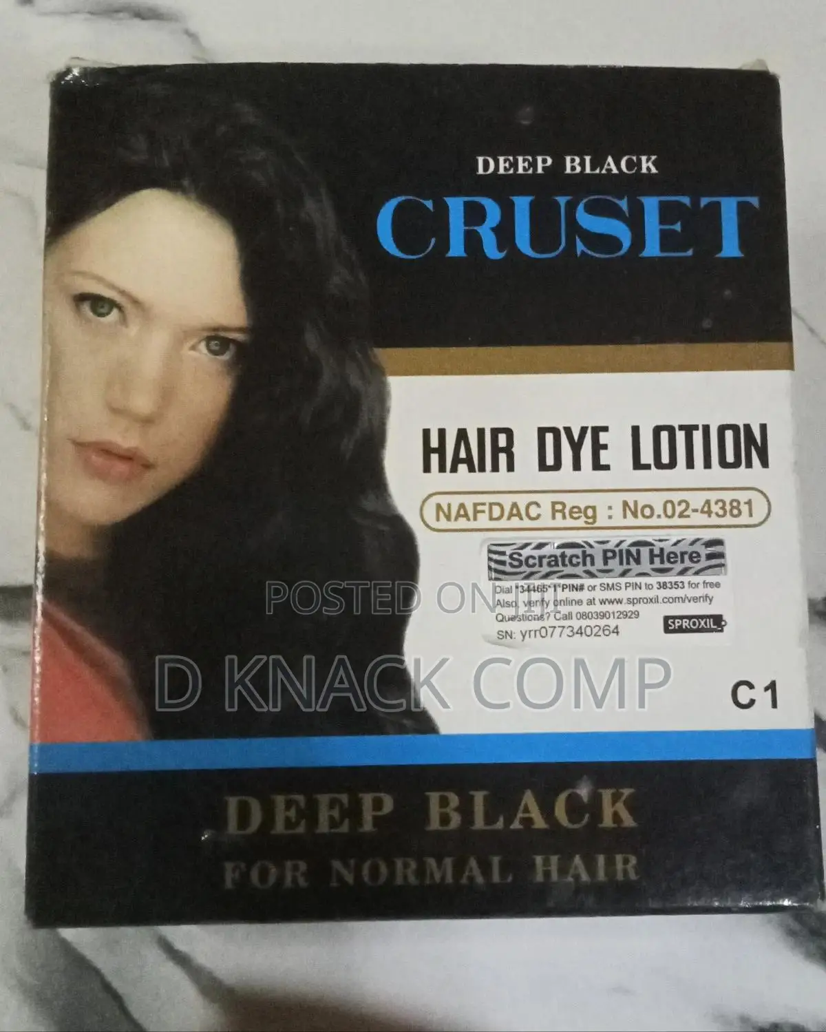 Cruset Hair Dye (Deep Black)
