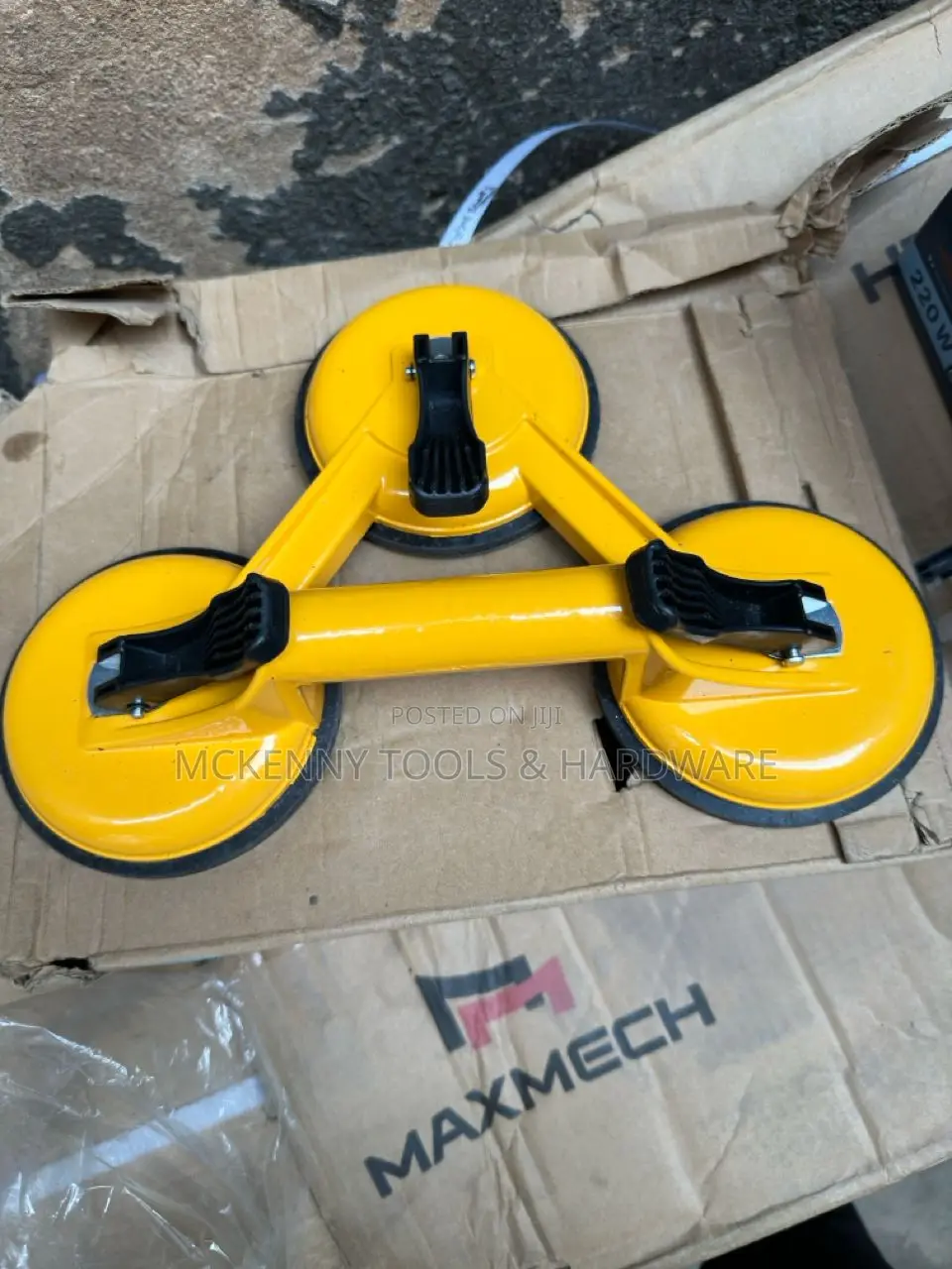Yellow Glass 3-Cup Suction Ifter With Natural Rubber140kg