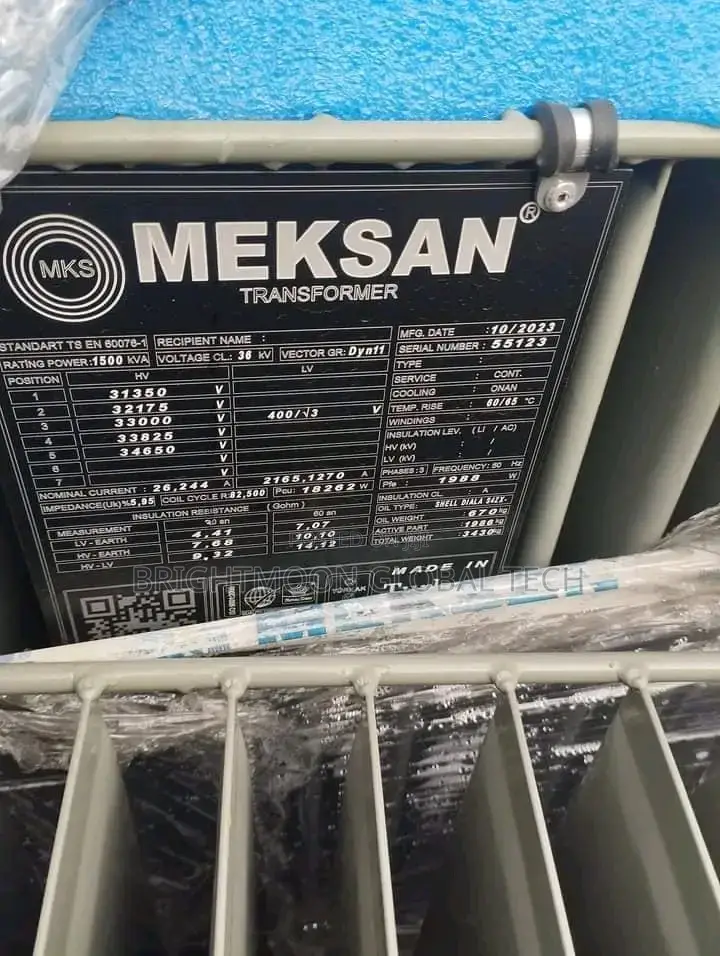 1500kva 33kv Meksan Transformer 100% 