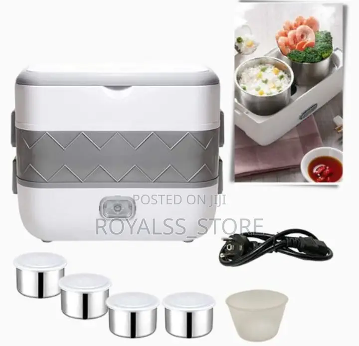 Stainless Steel Electric Lunch Box 110v 4in1 Double Layers