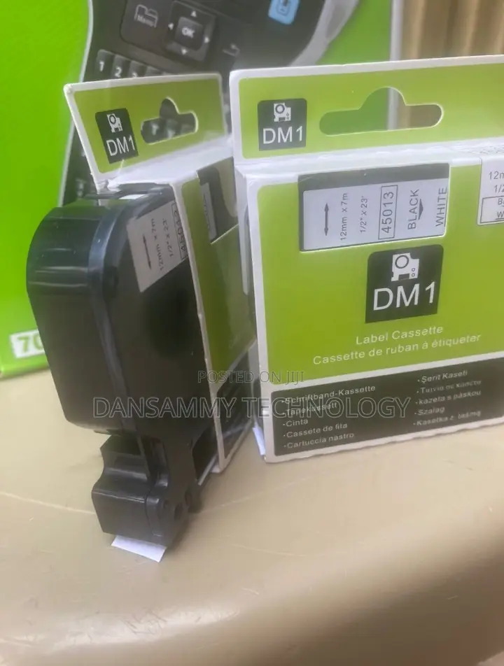 Dymo D1 Label Tape 12mm Black on White