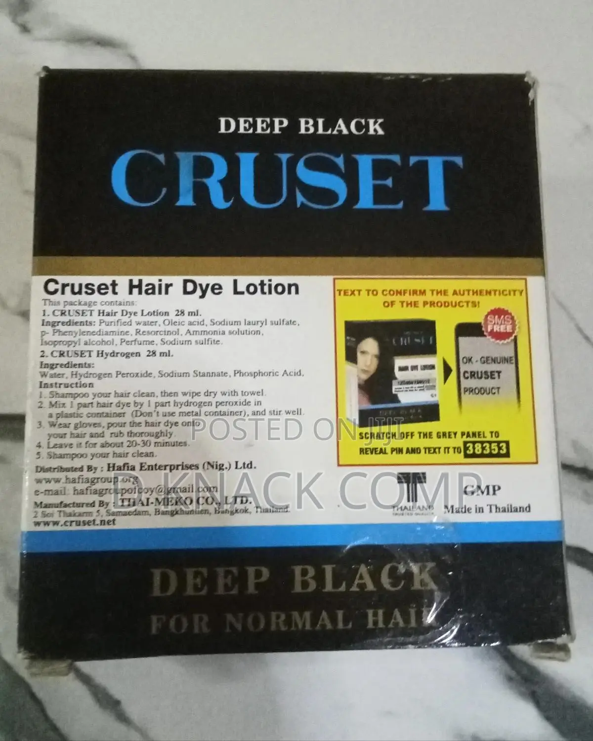 Cruset Hair Dye (Deep Black)
