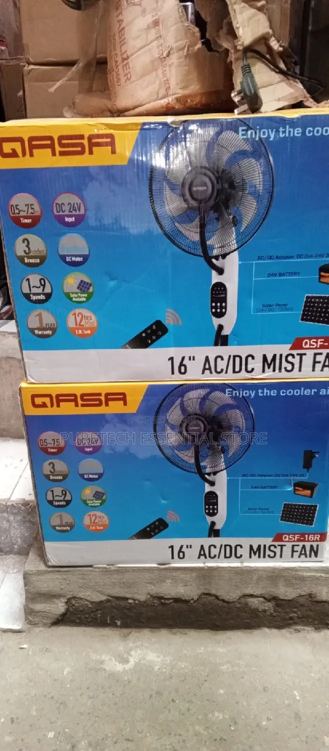 16inchs Ac/Dc Mist Rechargeable Standing Fan