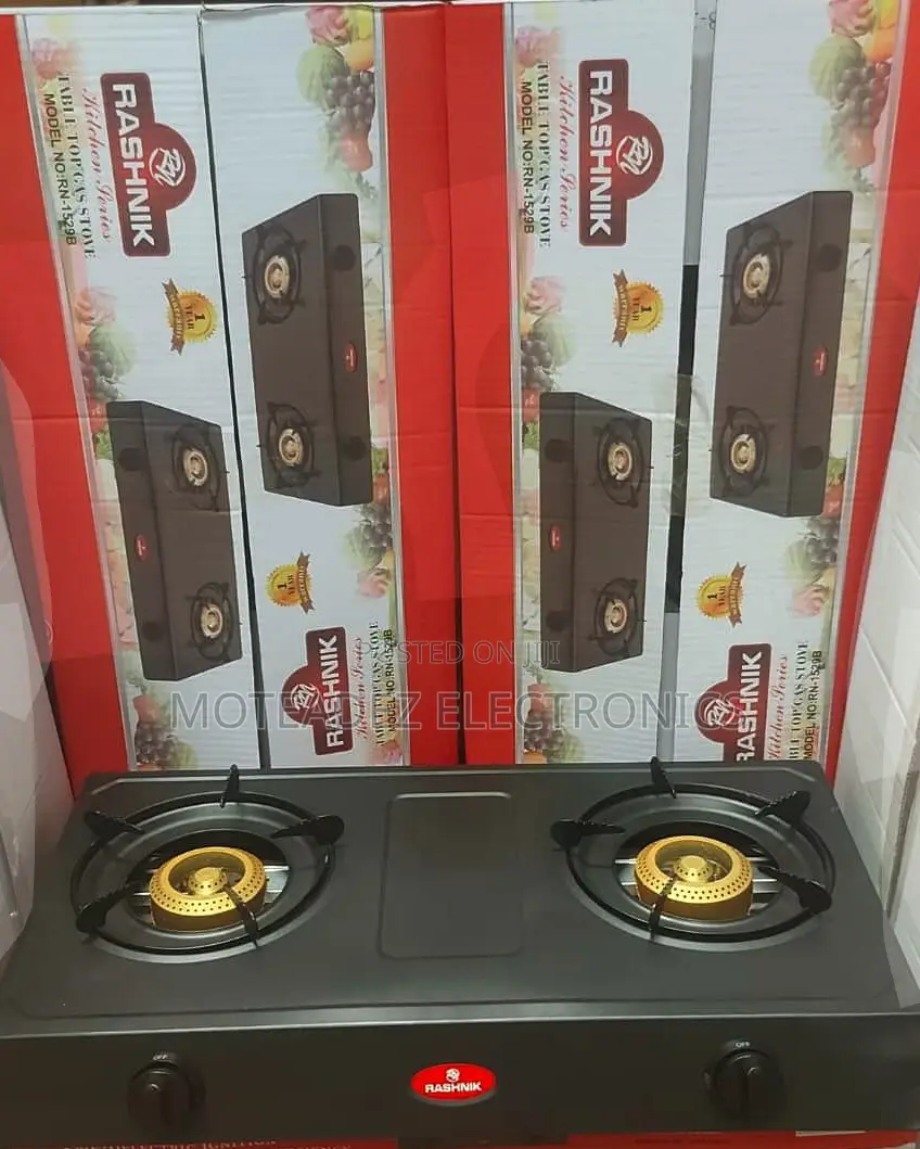 Rashnik 2 Burner Anti Rust Stainless Table Top Gas Cooker