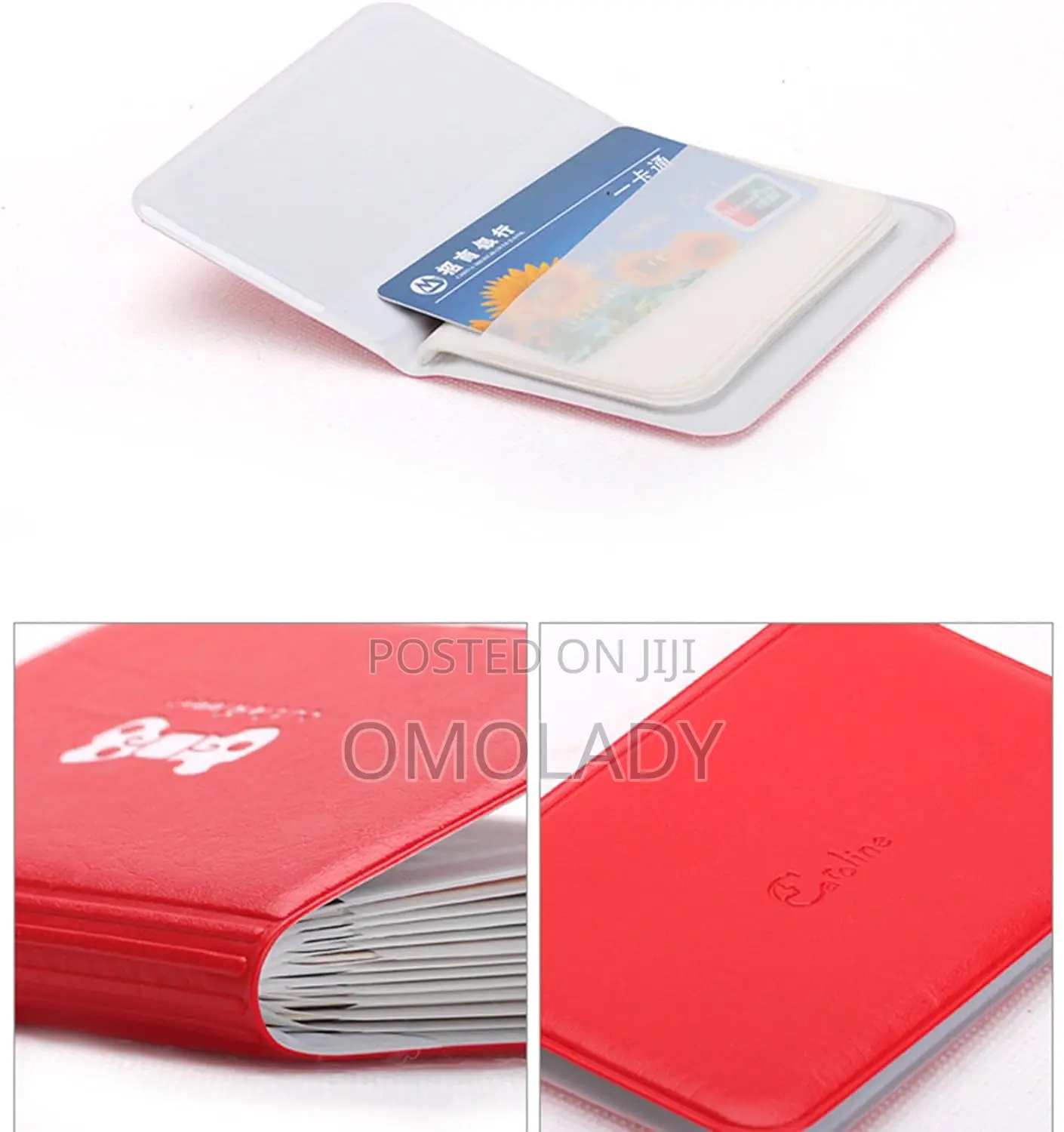 Cutie Ribbon Credit, Id, Business Card Holder-12 Slots-Red