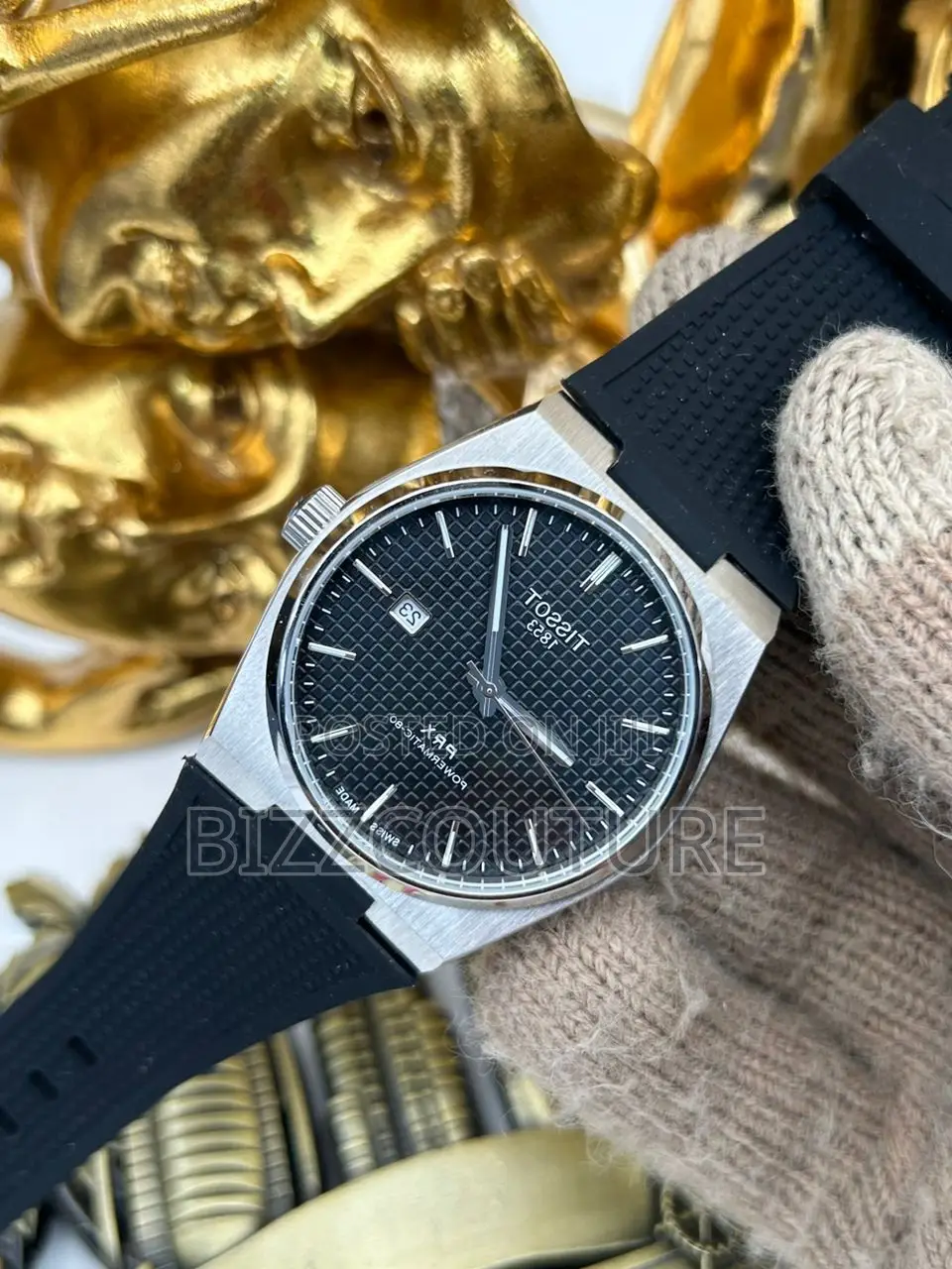 Original TISSOT BLACK RUBBER STRAP Available in Store