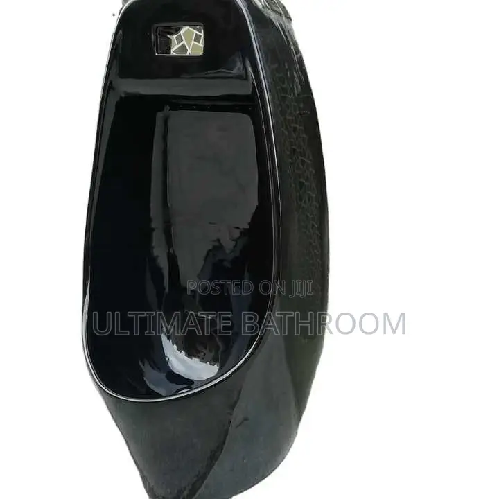 Black Urinal Bowl With Conduit Sensor