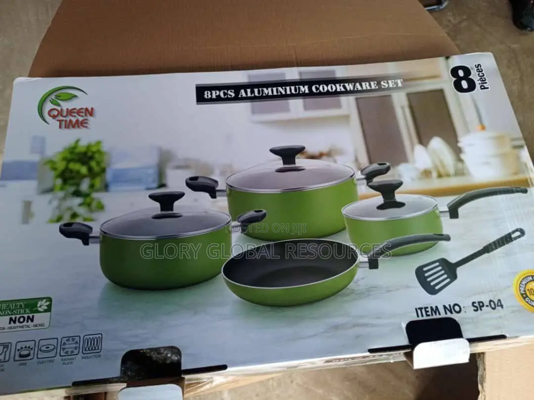 8pcs Queen Time Nonstick Pot Frypan (3pots, 3 Glass Lid