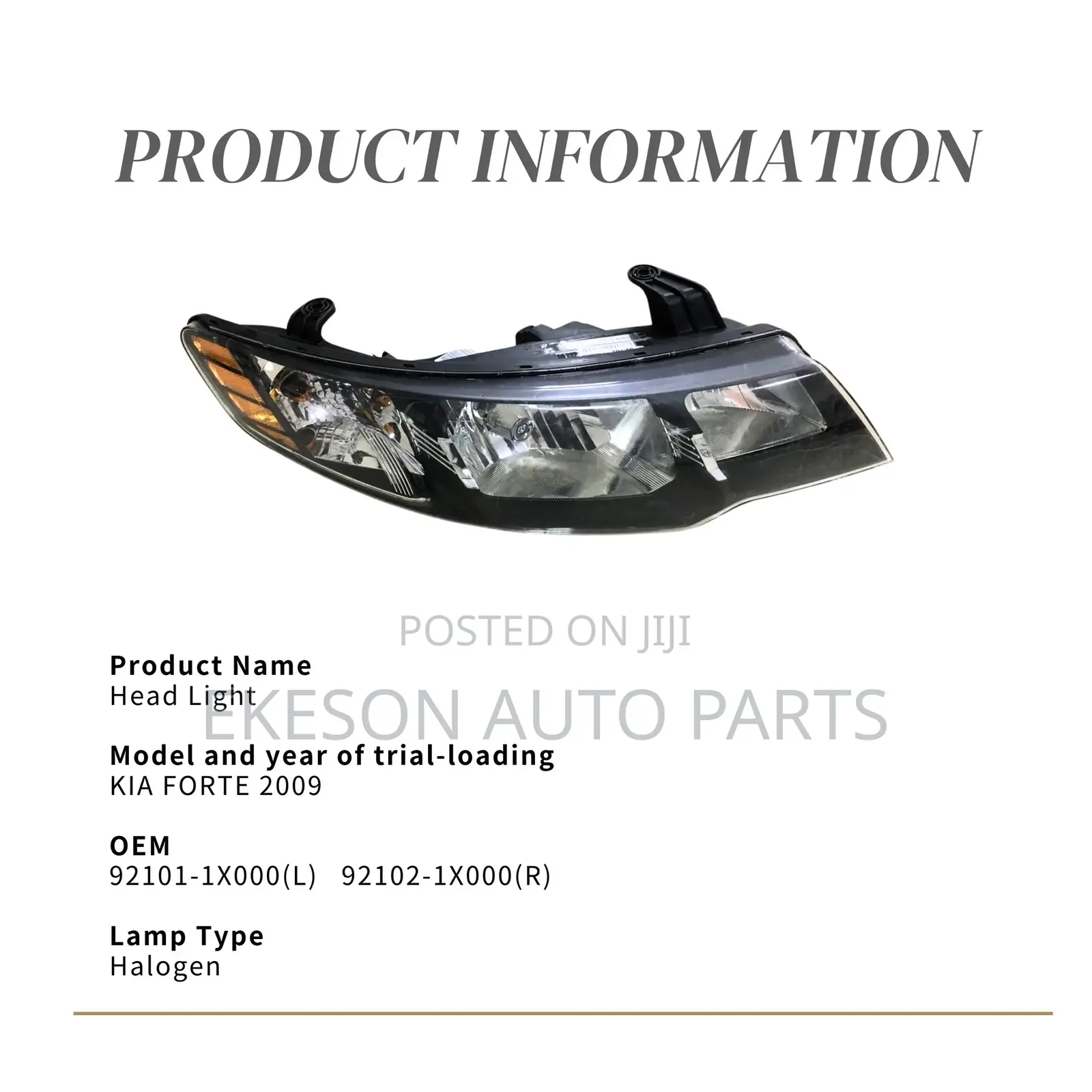 Full Light Head Lamp Kia Cerato 2009/2010