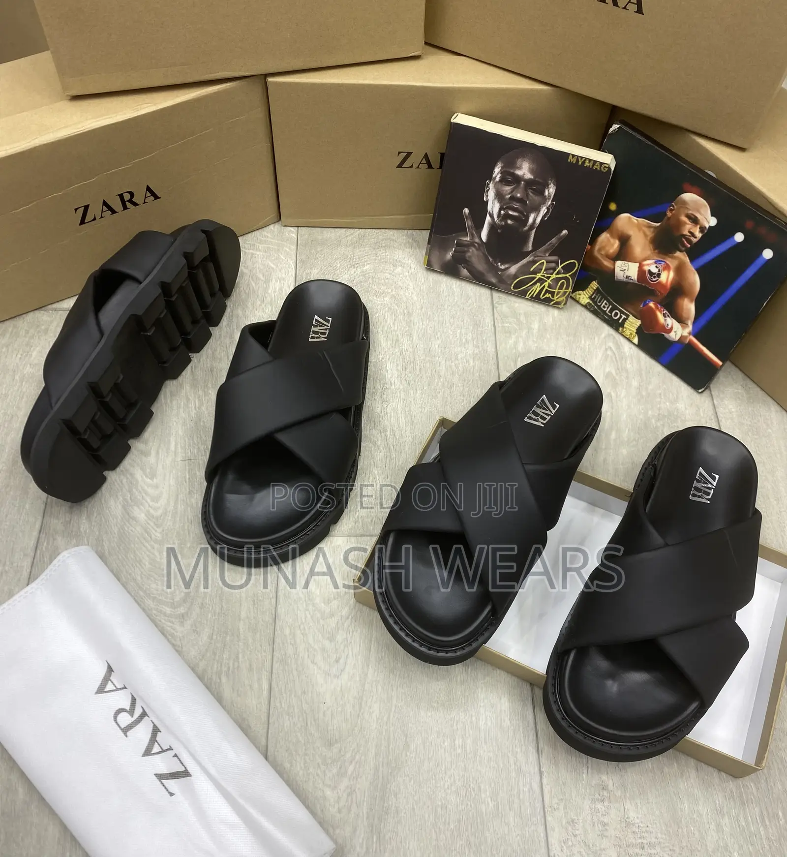 Original Zara Leather Chunky Luxury Slip