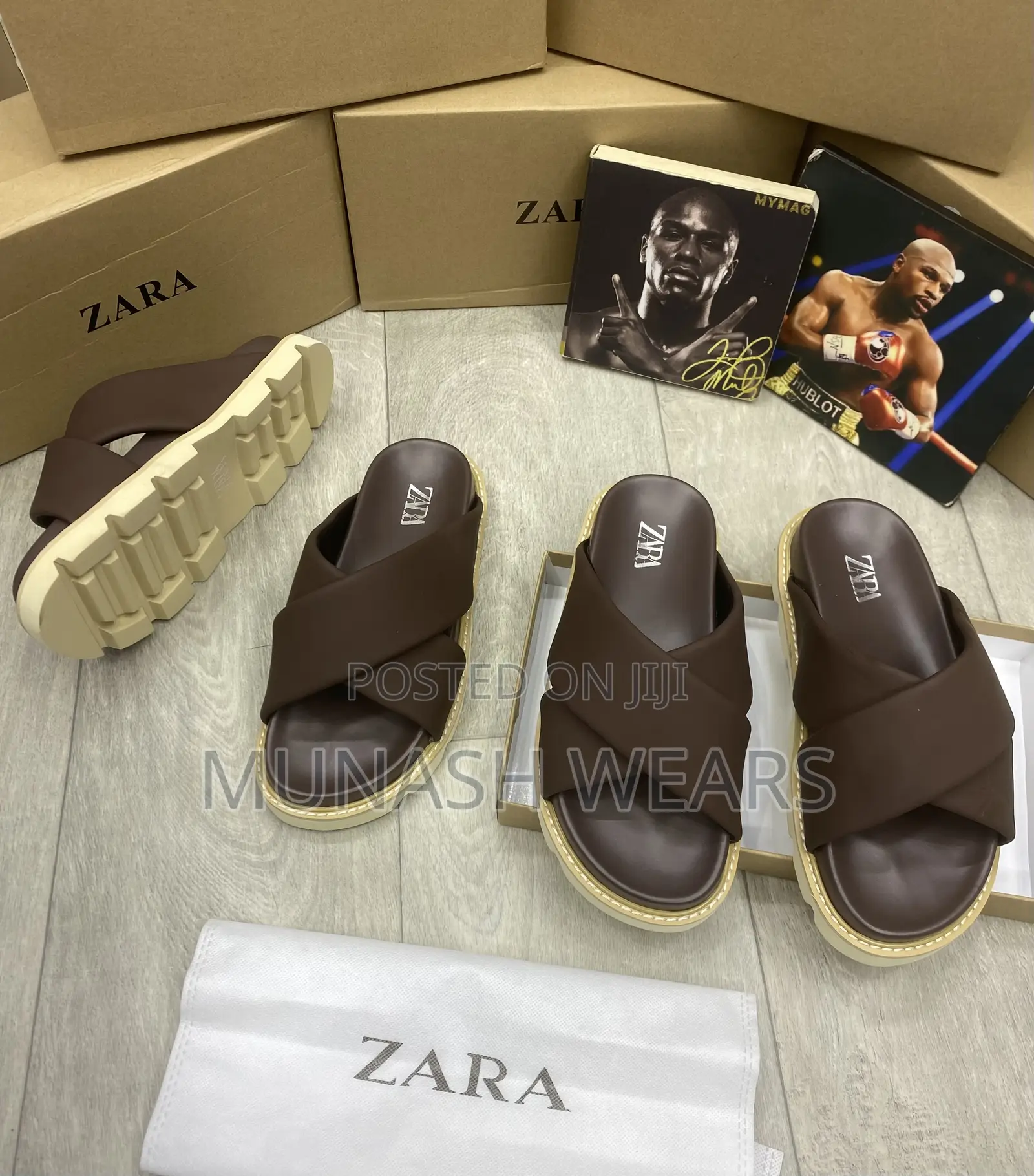 Original Zara Leather Chunky Luxury Slip