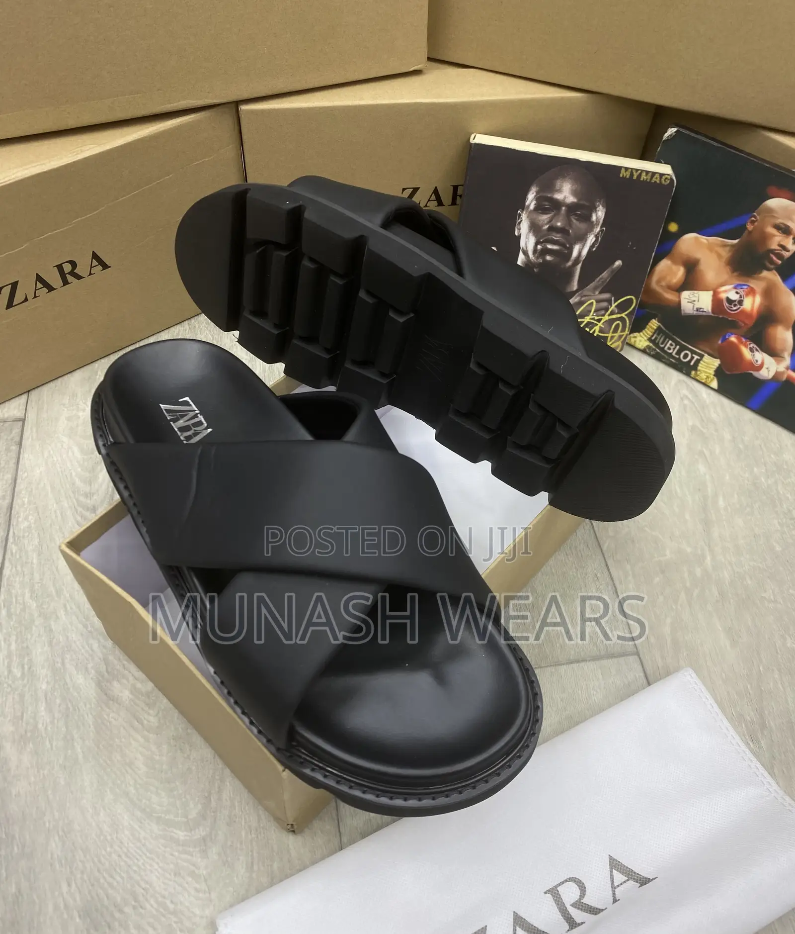Original Zara Leather Chunky Luxury Slip
