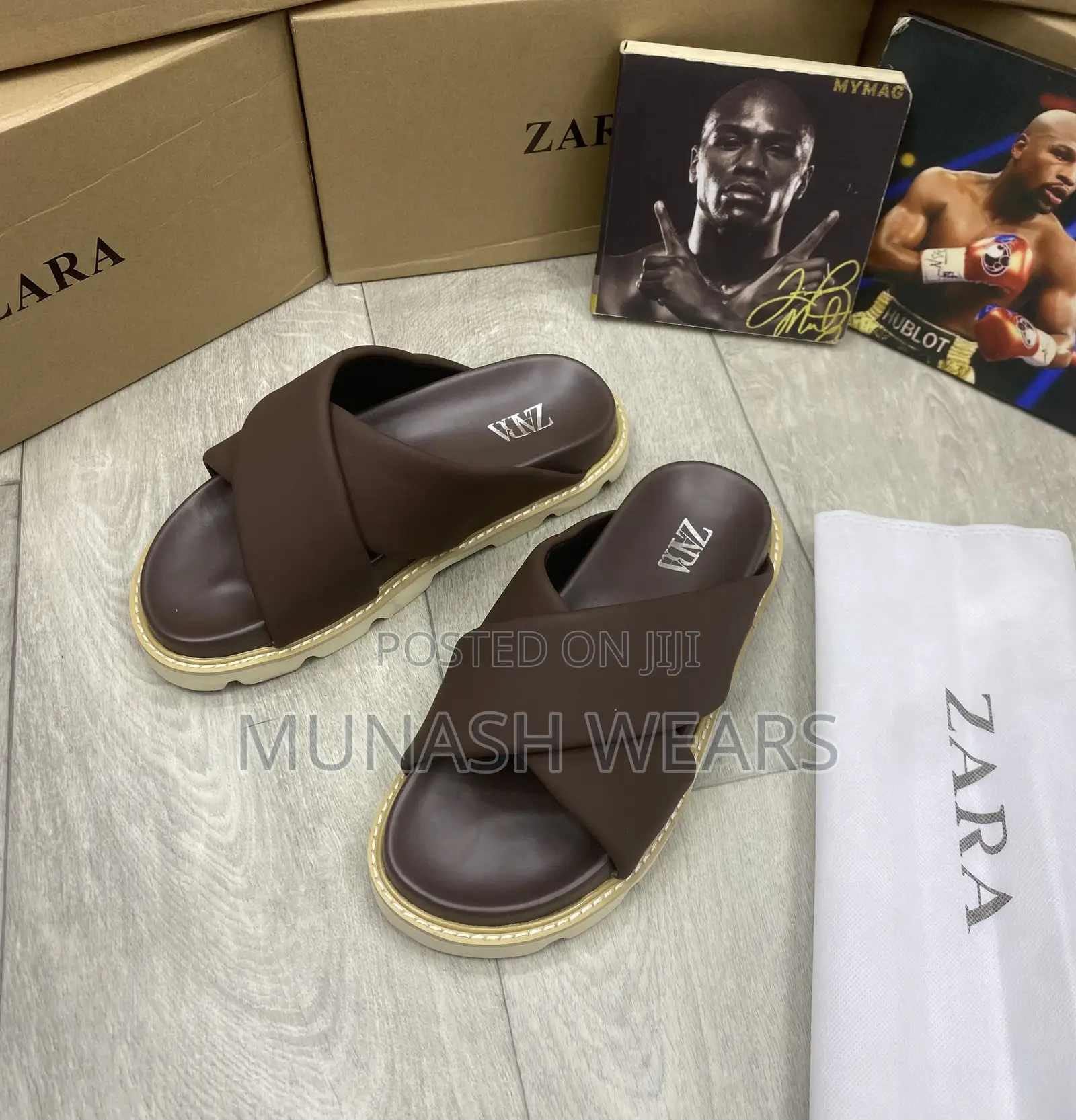 Original Zara Leather Chunky Luxury Slip