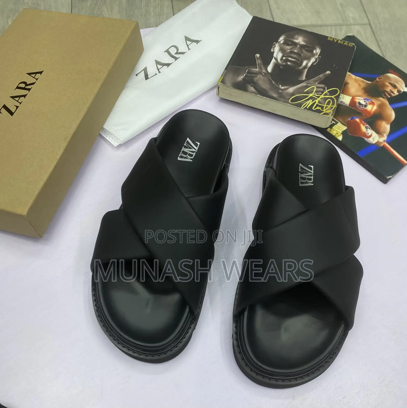 Original Zara Leather Slipers