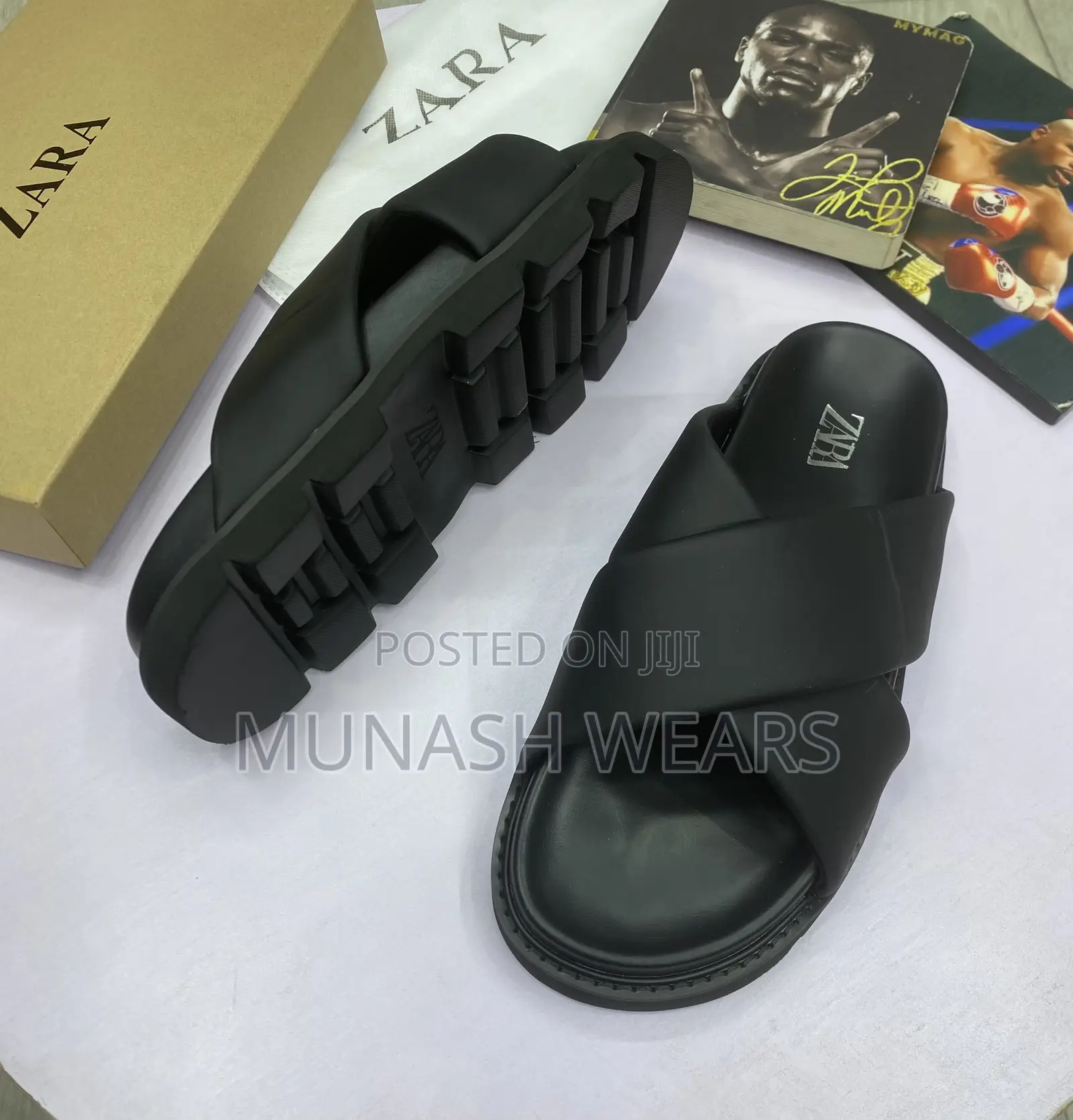 Original Zara Leather Slipers