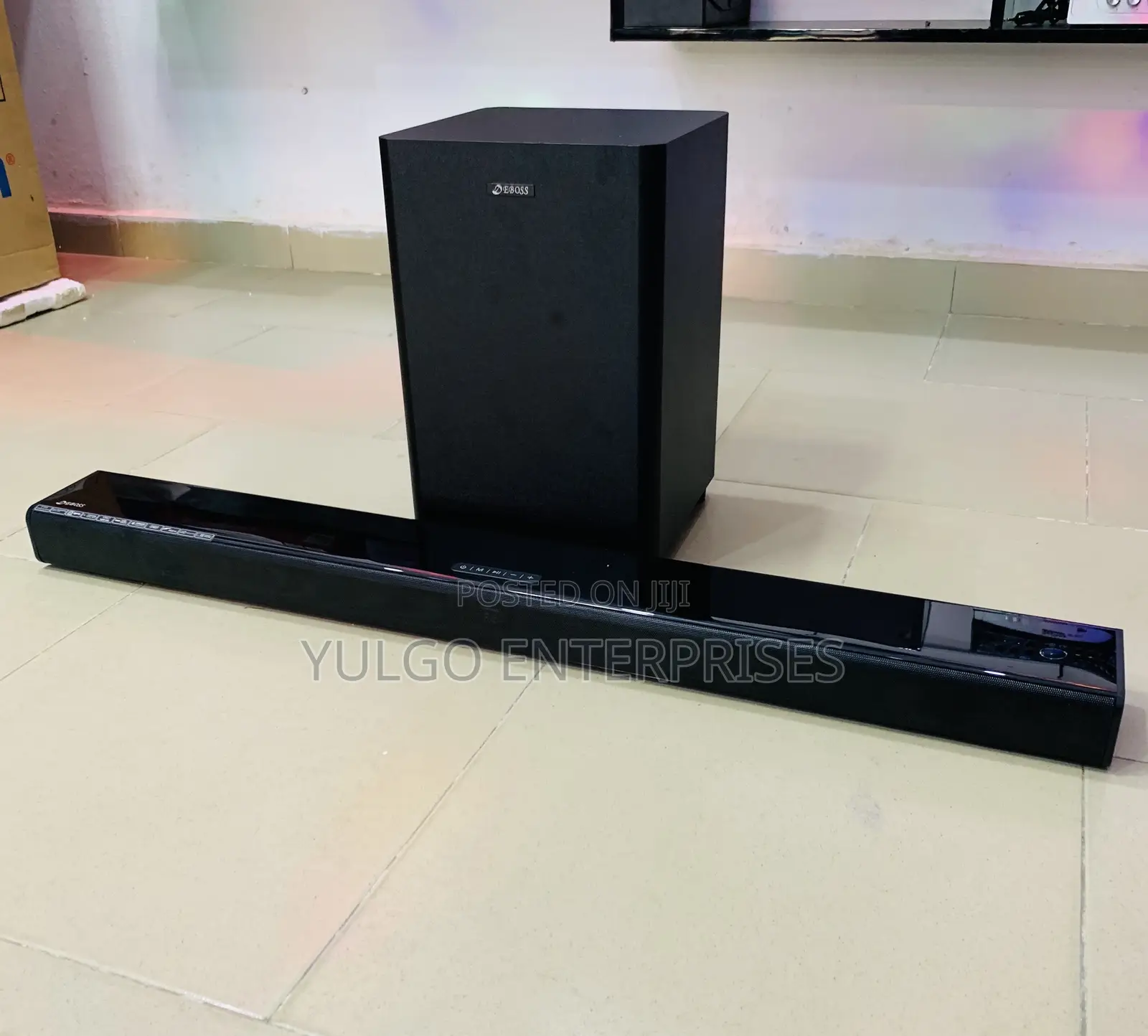 Deboss Wireless Sound Bar and Subwoofer