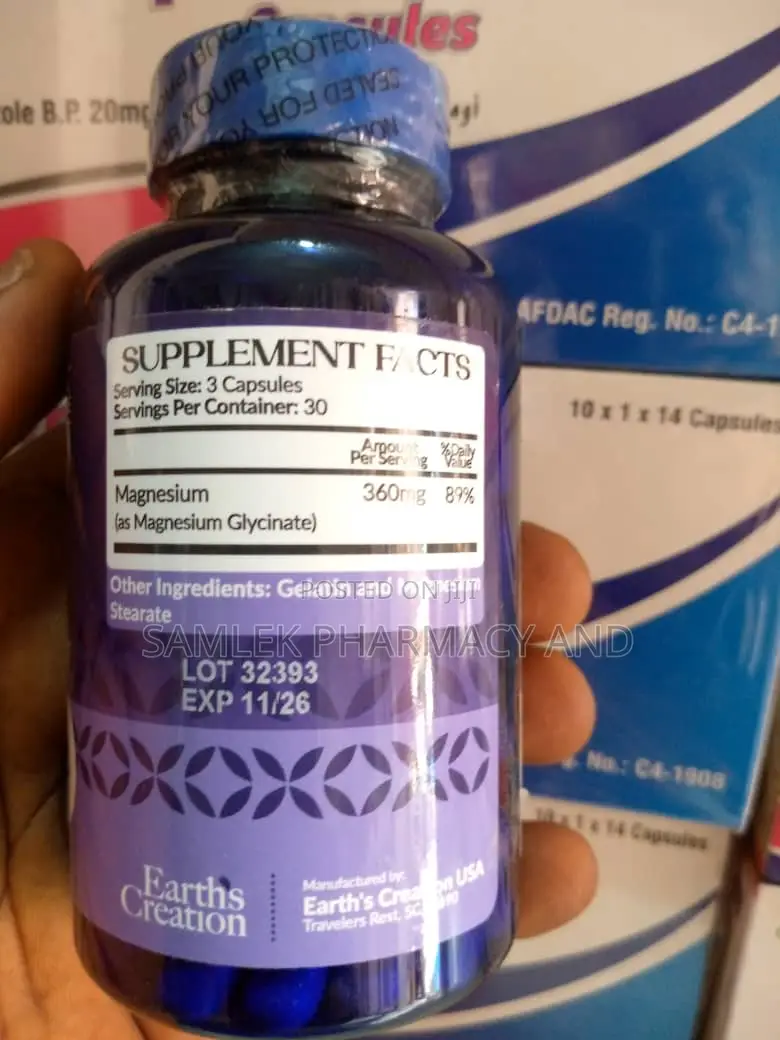 Earth Creation Magnesium Glycinate 360mg-90caps