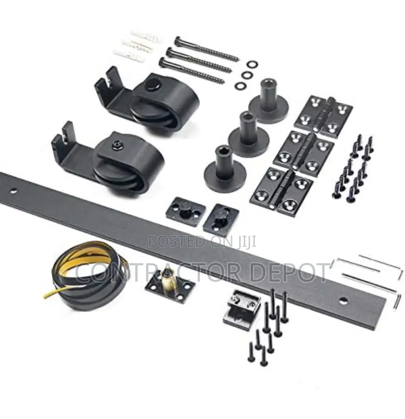 Barn Door Hardware Kit Heavy Duty Roller Track for 2 Door