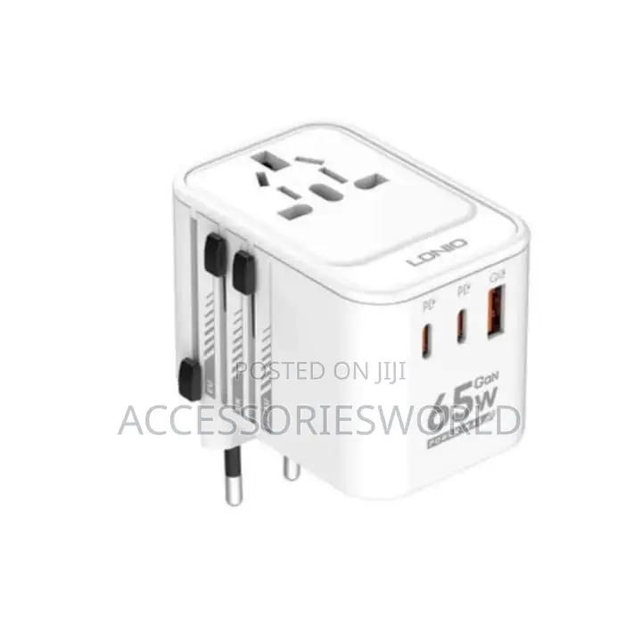 LDNIO Z6 3 USB Ports 65W Gan Travel Adapter