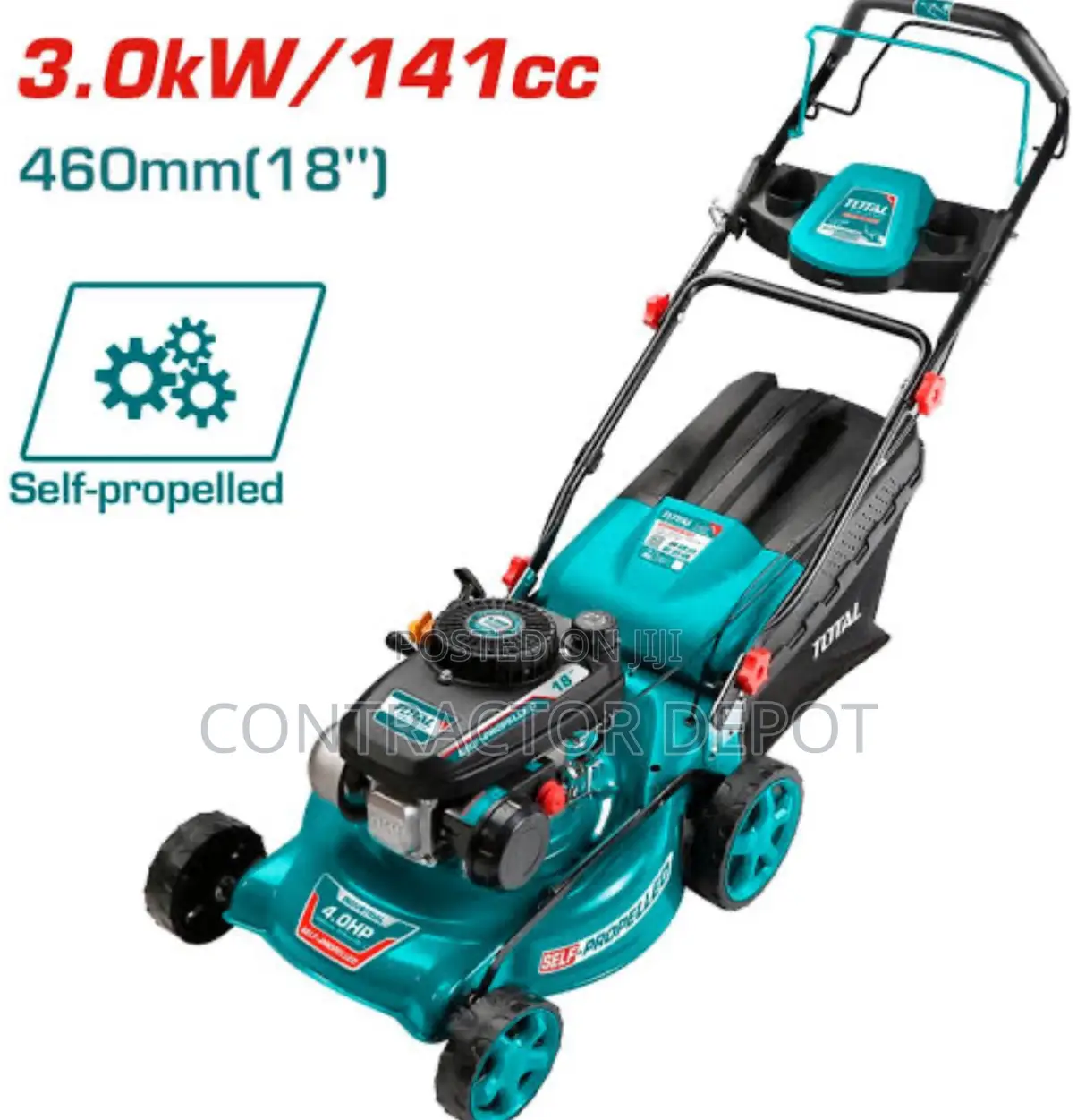 TOTAL Gasoline Lawn Mower 196cc / 4.8hp / 51cm