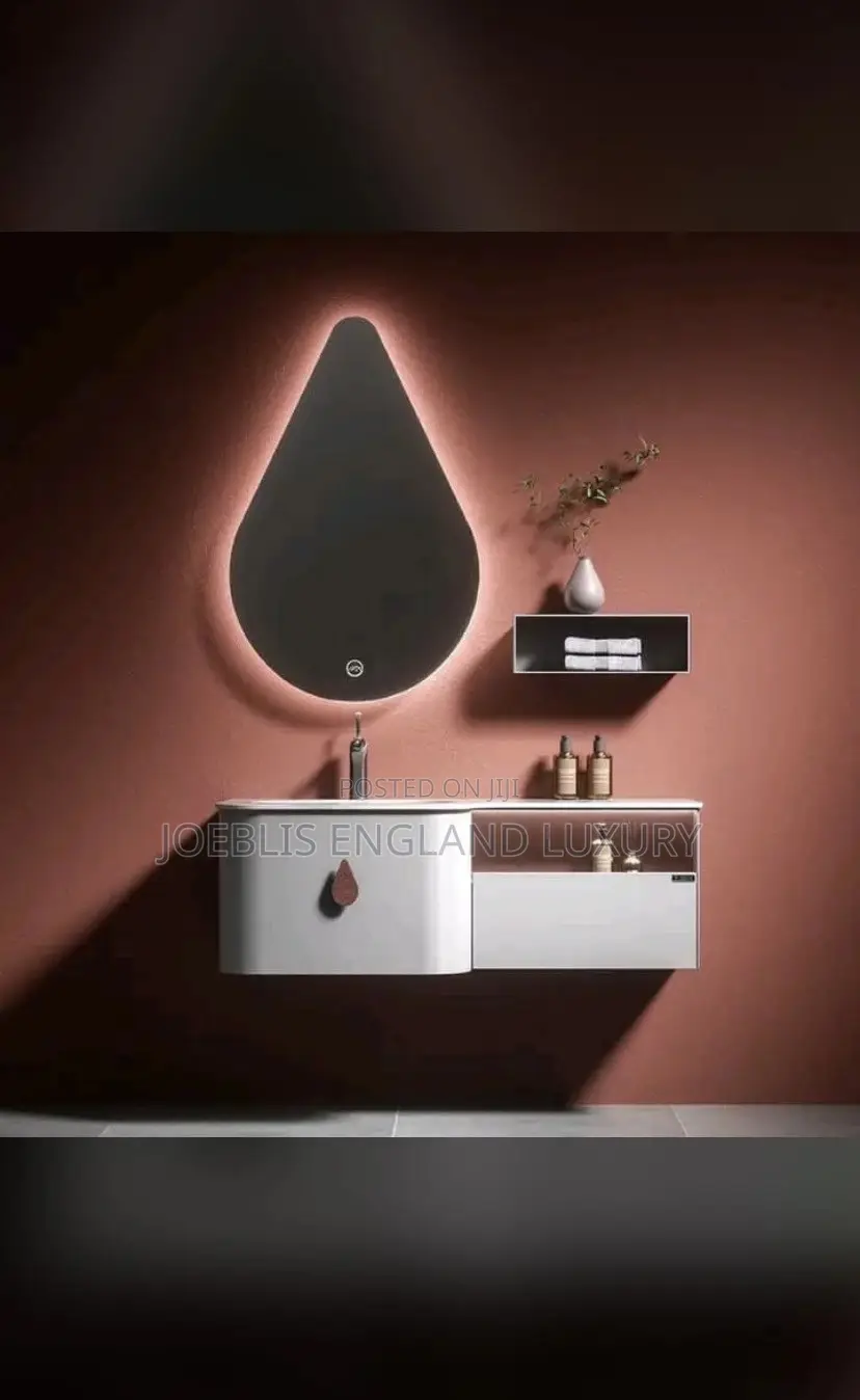 Water Drop Designed Led Mirror With Warm Back Light