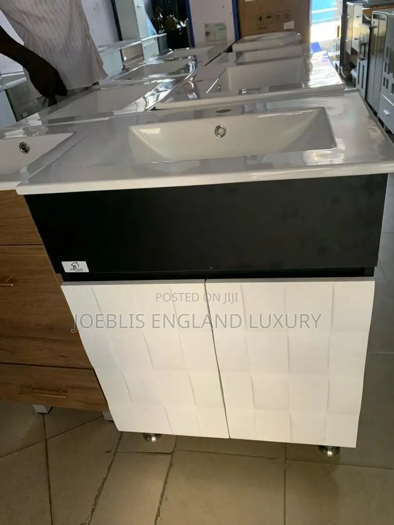 60cm Black and White PVC Cabinet