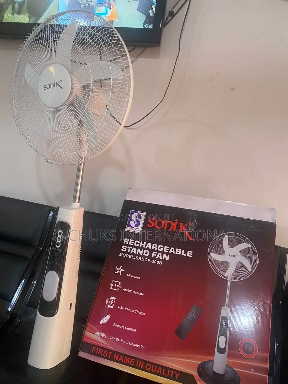 Sonik 18"Rechargeable Fan ( 819R)