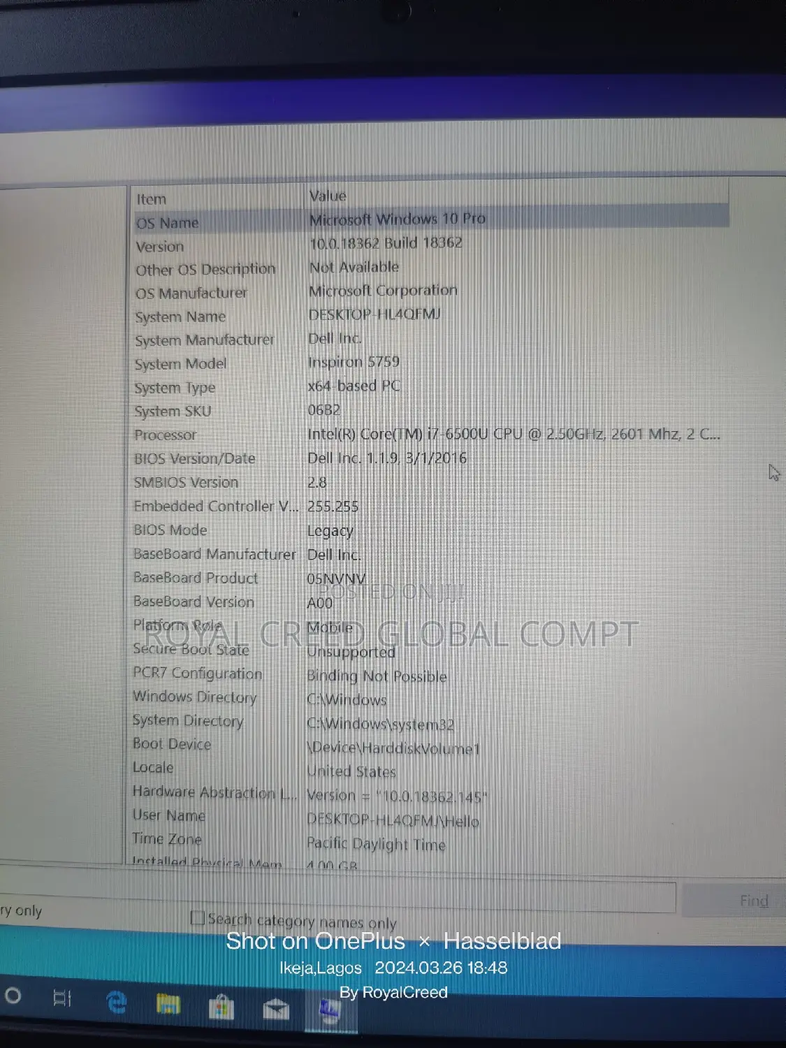 Laptop Dell Inspiron 17 5759 16GB Intel Core I7 HDD+SSD 512GB