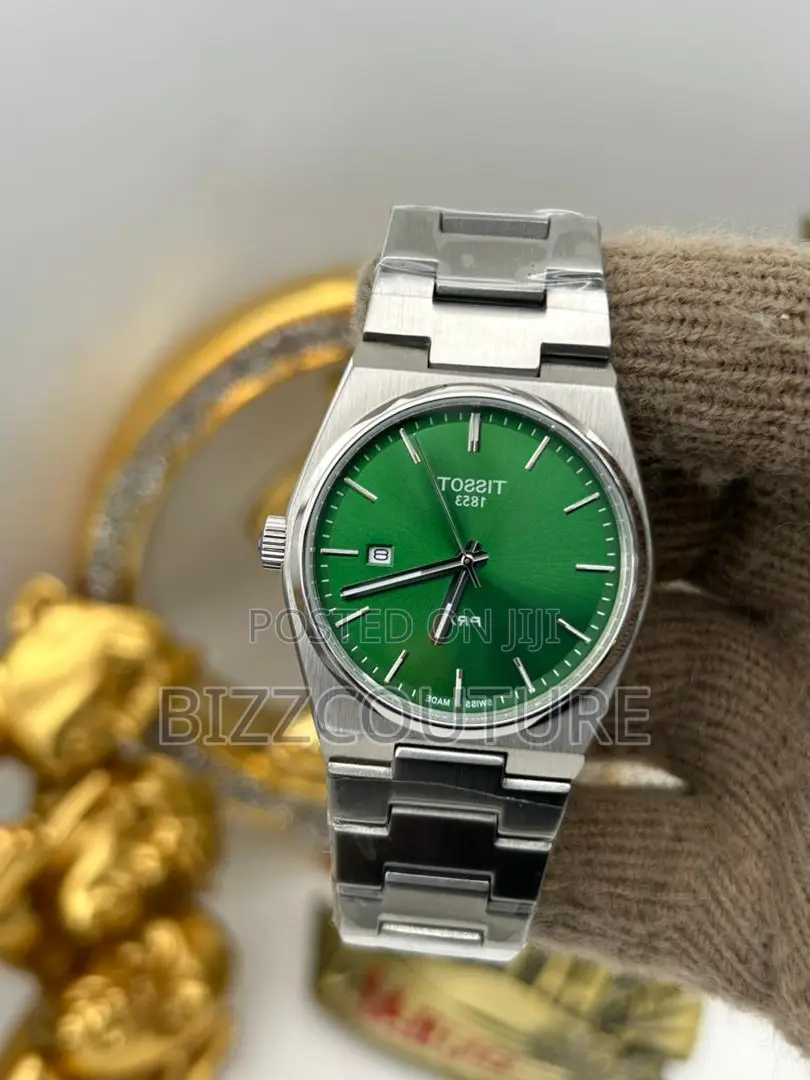 Original TISSOT GREEN Dail SILVER CHAIN Available in Store