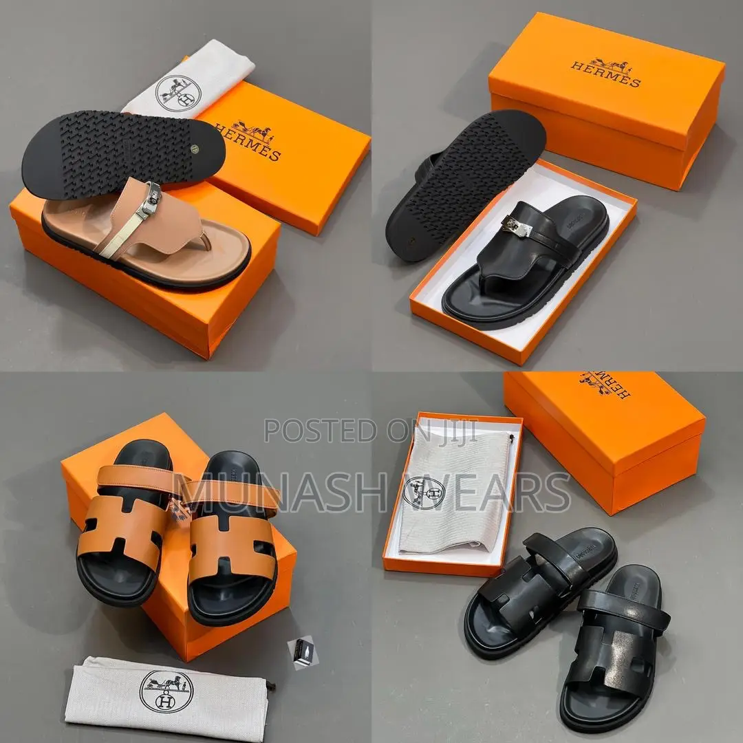 Original Leather Hermes Luxury Slipers