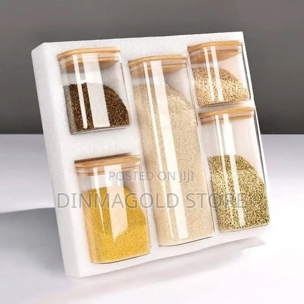 5 PCS Square Round Peach Wood