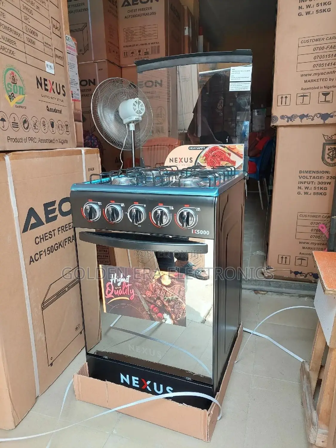Nexus Standing Gas Cooker 5055 4burner