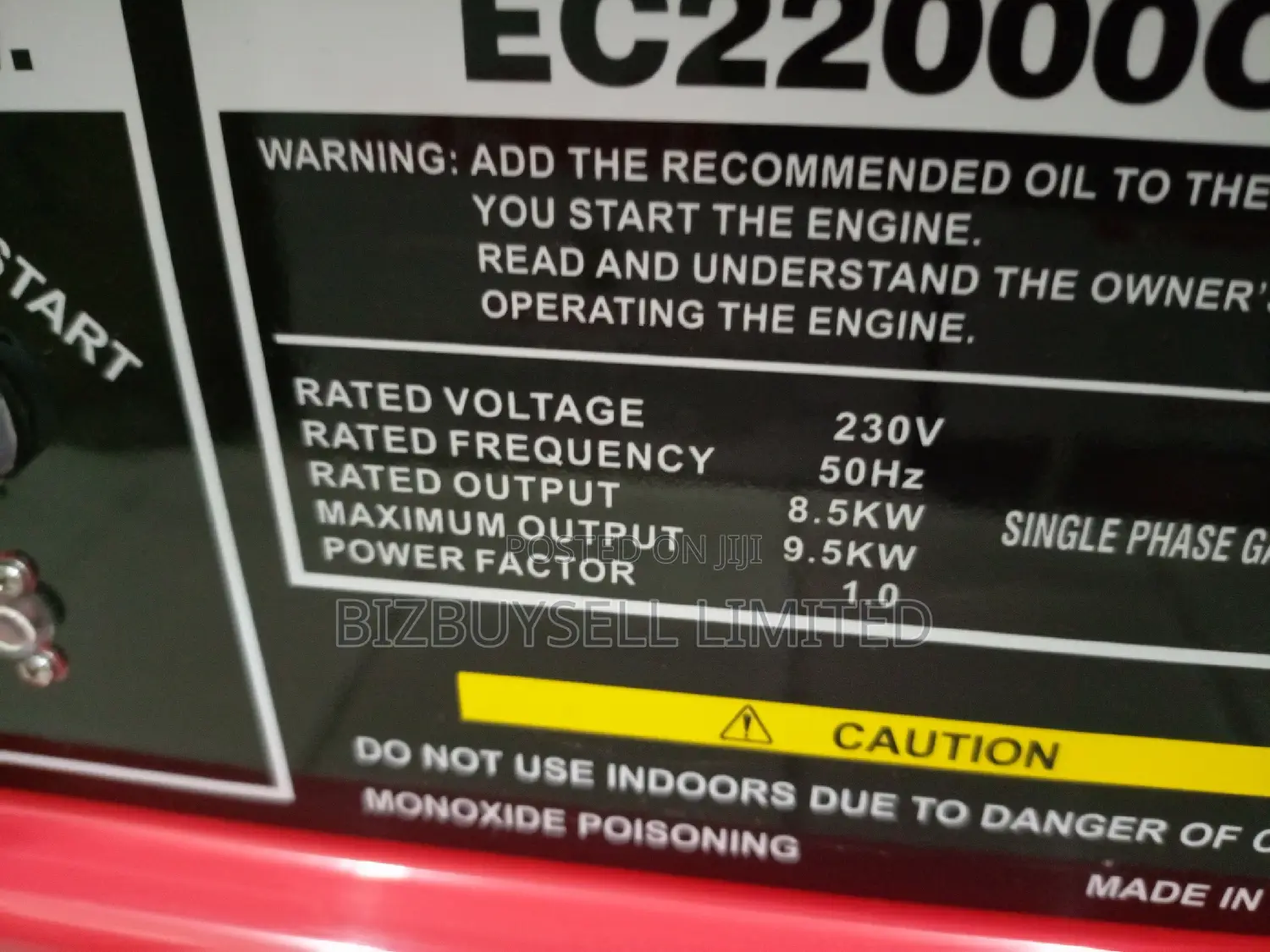 8.5/9.5kva ELEPAQ Petrol Generator Set.