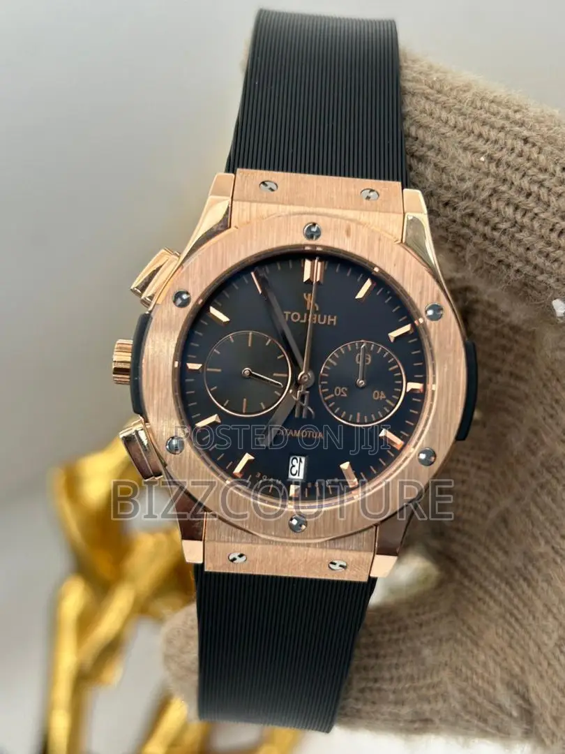 Original Hublot Black Strap Rubber Watch Available in Store