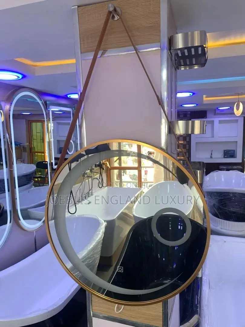 Gold Frame Led Mirror With Belt