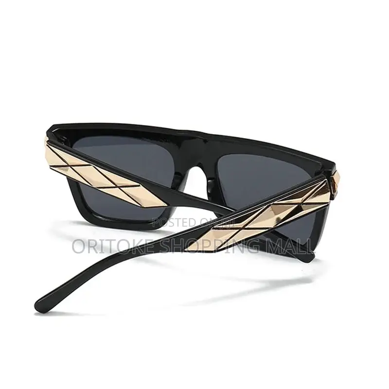 Luxury Brand Designer Oversized Flat Top Sunglasses Women