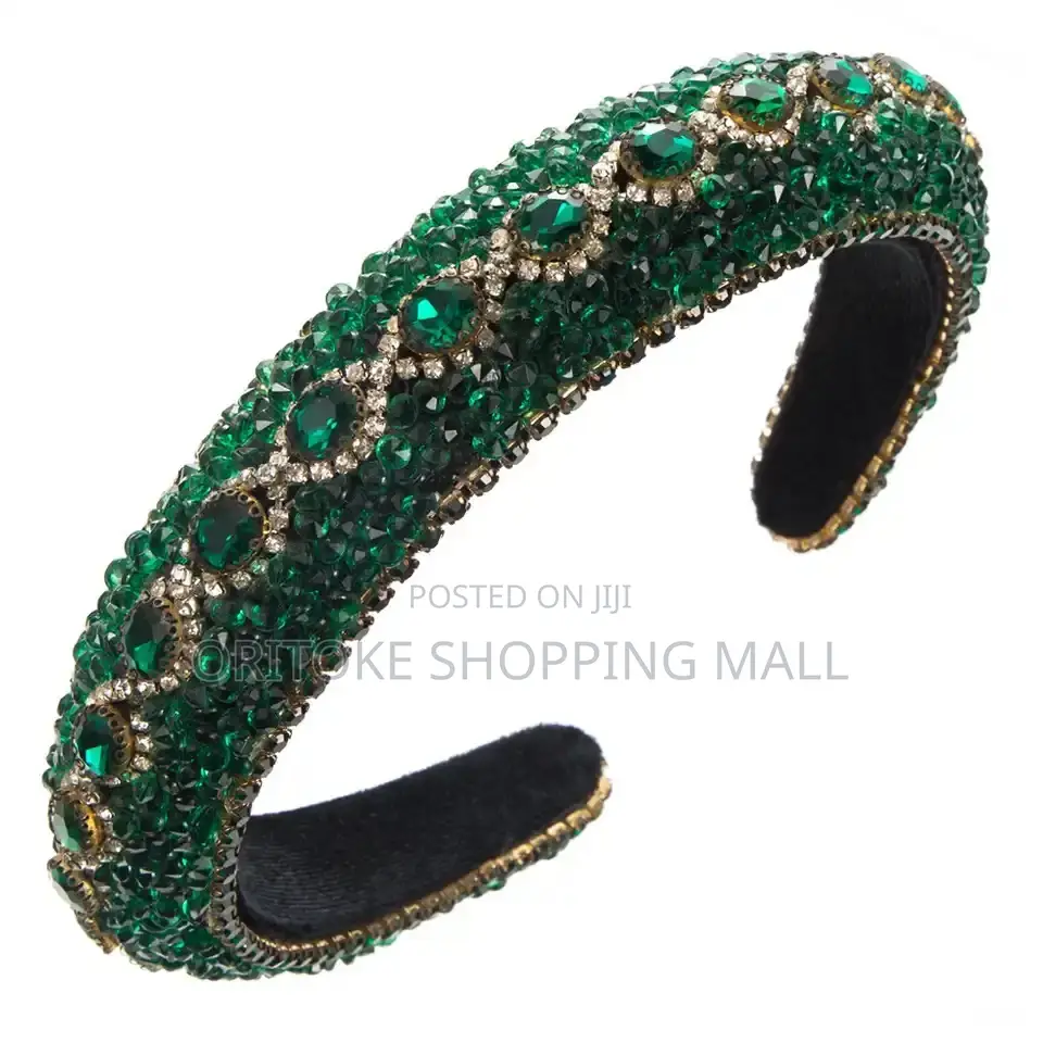 Bridal Headband Blue Green Rosy Rhinestone Headbands Crystal