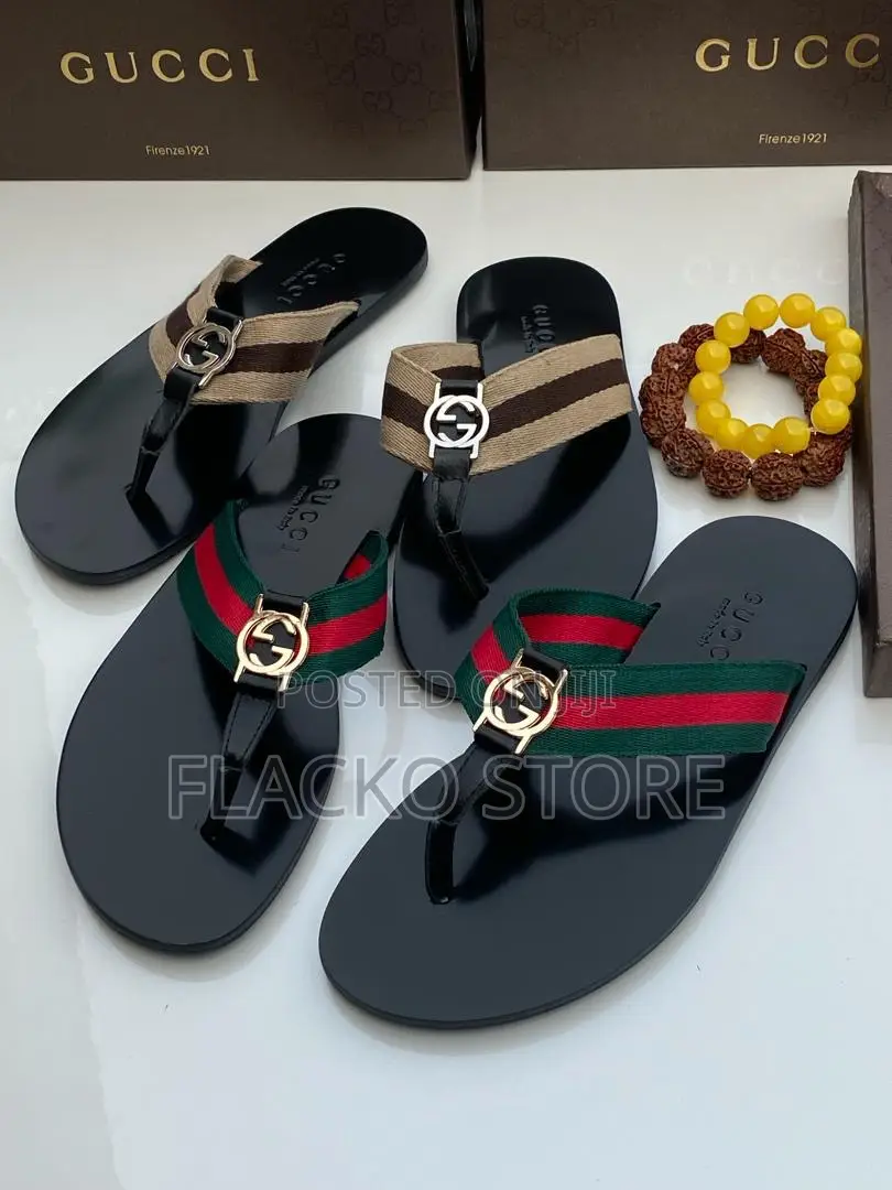 Original Gucci Leather Slippers