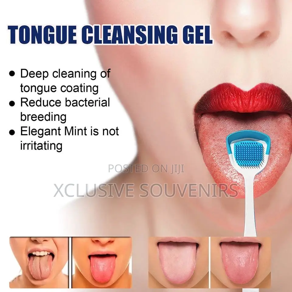 Fresh Mint Tongue Cleaning Kit for Bad Breath Mouth Odor