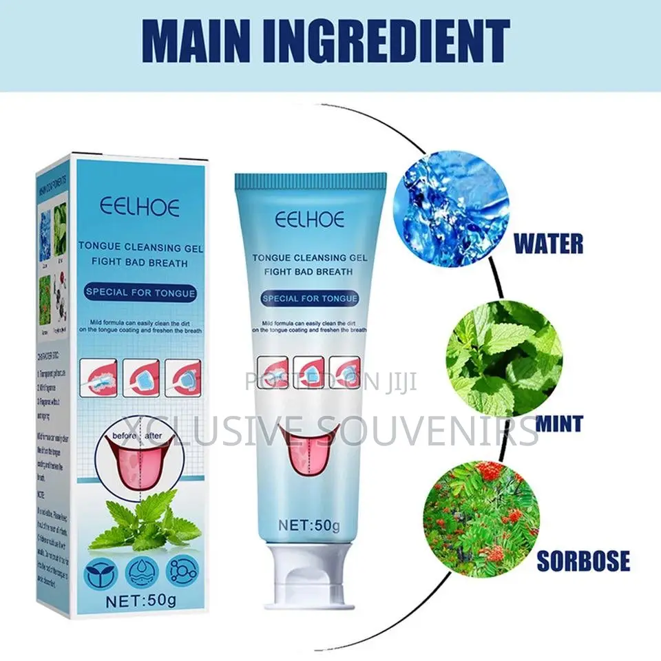 Fresh Mint Tongue Cleaning Kit for Bad Breath Mouth Odor
