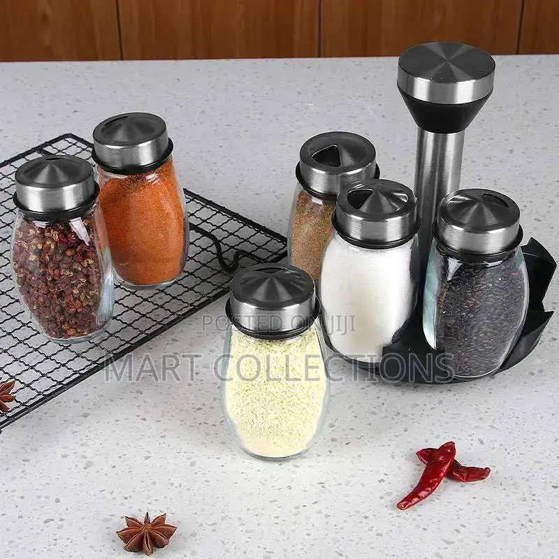 Rotating Spice Rack Spice Jar Set Rack Salt Shakers
